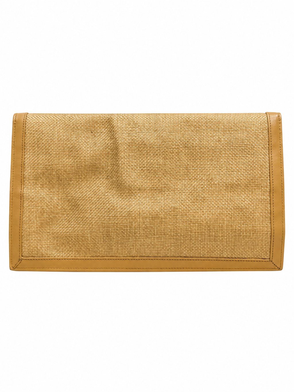 Saint Laurent YSL Raffia Envelope Clutch