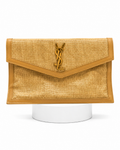 Saint Laurent Uptown Pouch in Micro Raffia