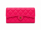 Chanel Quilted Caviar Leather Flap Wallet