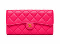 Chanel Quilted Caviar Classic Long Flap Wallet