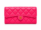 Chanel Quilted Caviar Classic Long Flap Wallet