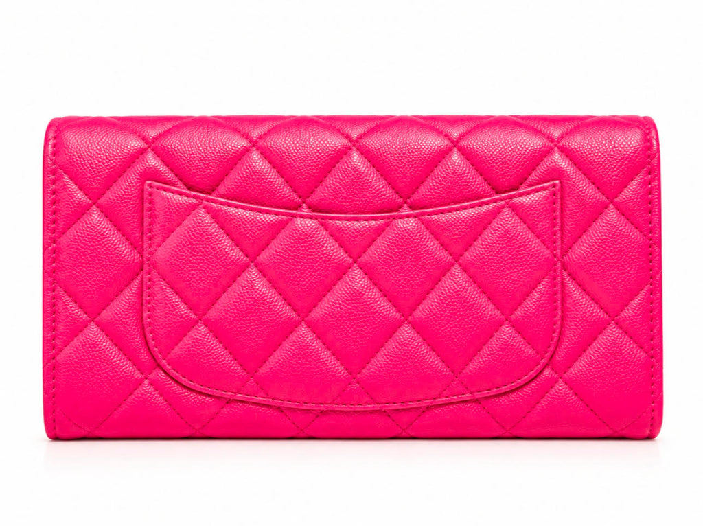 Chanel Quilted Caviar Classic Long Flap Wallet