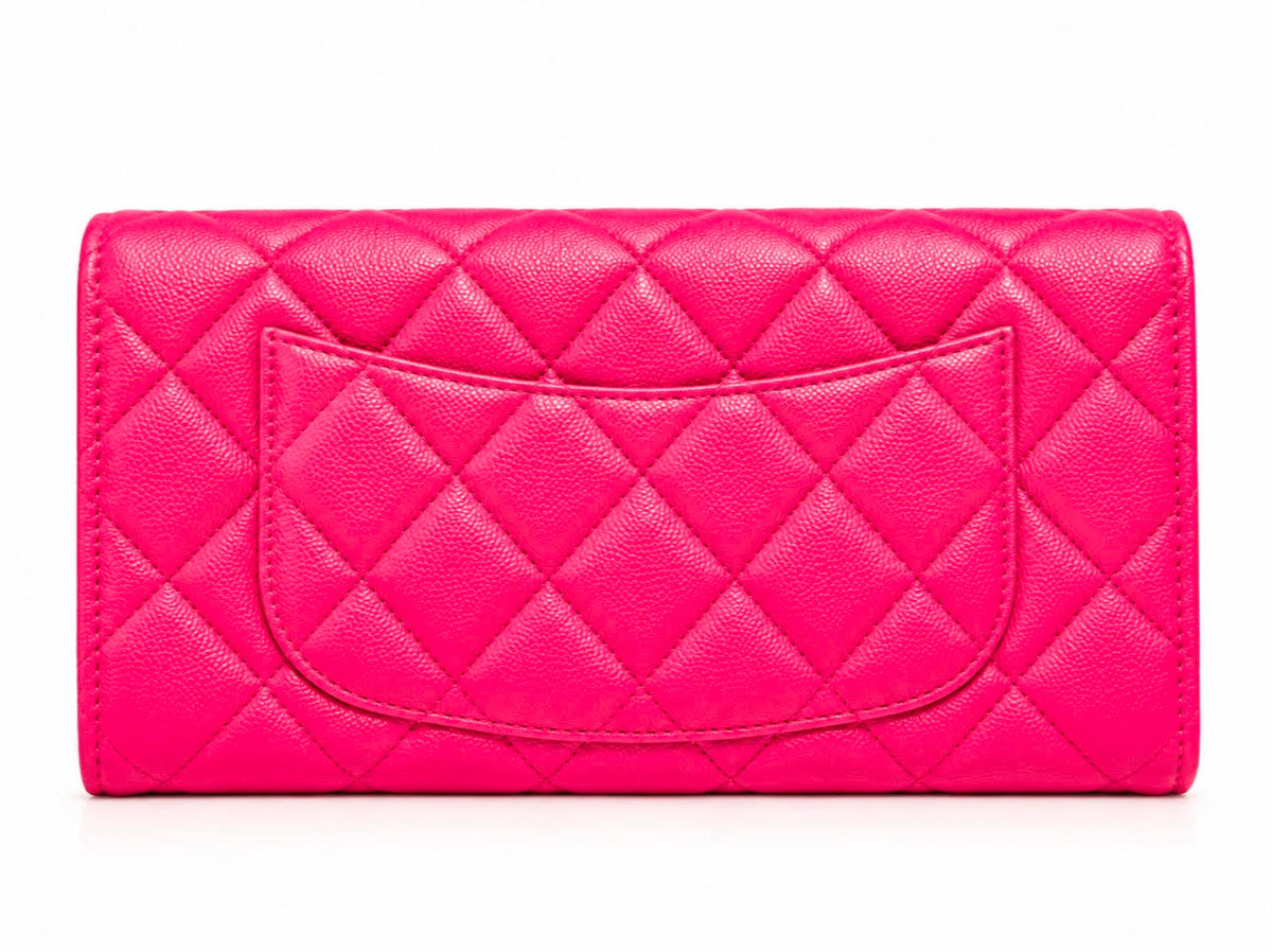 Chanel Quilted Caviar Classic Long Flap Wallet