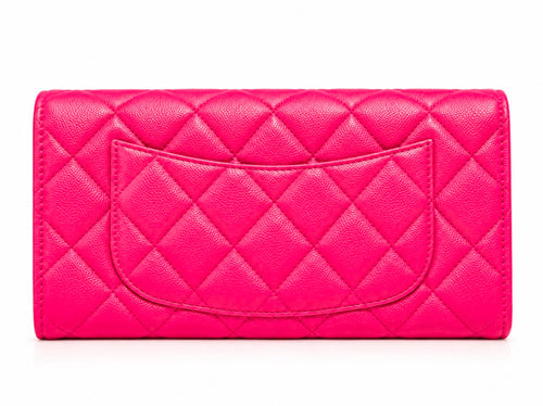 Chanel Quilted Caviar Classic Long Flap Wallet