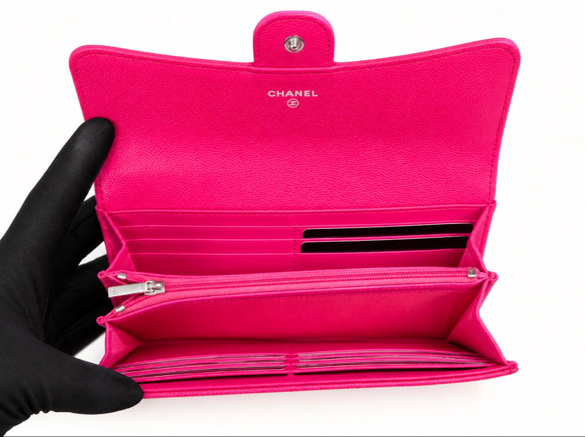 Chanel Quilted Caviar Classic Long Flap Wallet