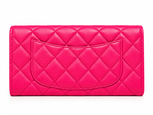 Chanel Quilted Caviar Leather Flap Wallet
